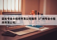 韶关专业小程序开发公司推荐（广州专业小程序开发公司）