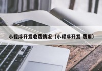 小程序开发收费情况（小程序开发 费用）