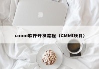 cmmi软件开发流程（CMMI项目）