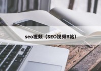 seo视频（SEO视频B站）