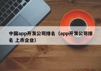 中国app开发公司排名（app开发公司排名 上市企业）