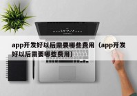 app开发好以后需要哪些费用（app开发好以后需要哪些费用）