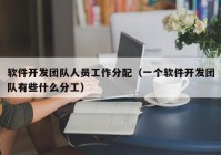 软件开发团队人员工作分配（一个软件开发团队有些什么分工）