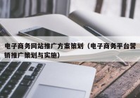 电子商务网站推广方案策划（电子商务平台营销推广策划与实施）