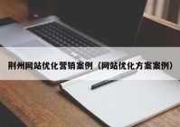 荆州网站优化营销案例（网站优化方案案例）