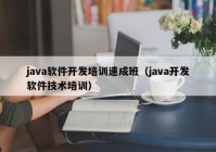 java软件开发培训速成班（java开发软件技术培训）